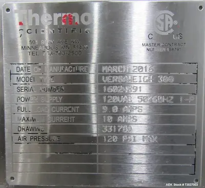 USED THERMO SCIENTIFIC VERSAWEIGH