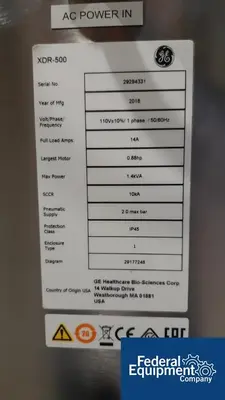 USED Cytiva 500 Liter Cytiva XDR-500 Bioreactor System