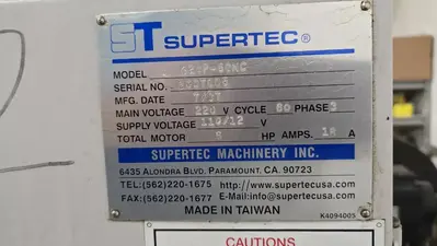 2007 SUPERTEC G20P-50NC Universal Cylindrical Grinders (Equipt) | Mohawk Machinery (8)