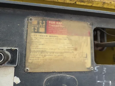 Hyster H200HS Diesel Forklift, Single Stage, Side Shift, 2,526.4 Hours Indicated