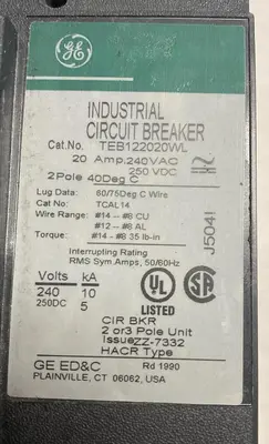 USED GE TEB122020WL
