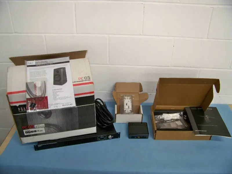 PARTS / REPAIR items - Speaker, Mini PC, Antenna, Power Distribution/Cooling Unit, Wall Plate