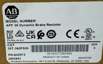 LOT OF 2 ALLEN BRADLEY 35T-360P500 DYNAMIC BRAKE RESISTORS APF-35 UNUSED