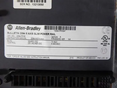 Allen Bradley 2094-PRS8 Kinetix 6000 8 Axis Slim Power Rail Used