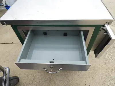 Used ColorPoint Used Colorpoint Portable Stainless Steel Work Counter 50-CSE - SS41 Food Prep Tables Illinois US | Falcon Restaurant Supply #1376558