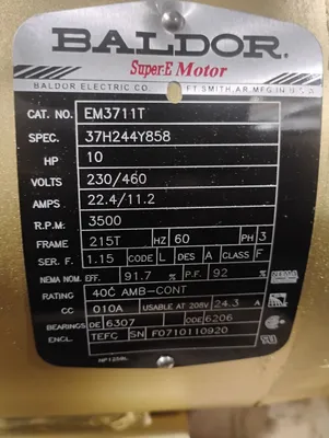 Baldor EM3711T A.C. Motors | ESS Industrial Equipment Sales (6)