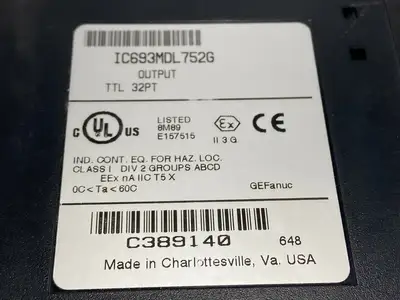 USED GE FANUC OUTPUT MODULE MISSING TOP FRONT COVER
