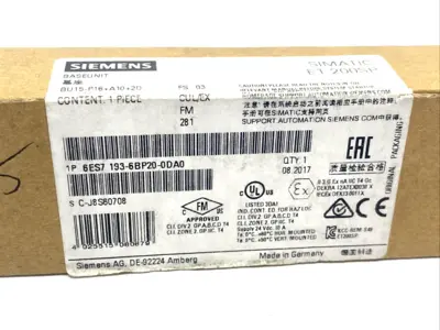 NEW SIEMENS 6ES7 193-6BP20-0DA0, 6ES7193-6BP20-0DA0