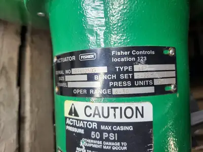 3" Class 900 Control Valve HPT w/ Size 60 Actuator 657