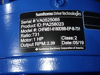 Used SUMITOMO DRIVE TECHNOLOGIES CHFMS16180DBBEPB731 Motors (misc) Ohio US | HGR 24 #756774