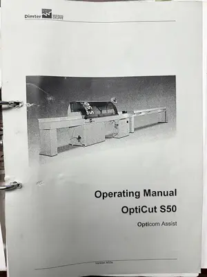 4" HIGH X 12" WIDE DIMTER OPTICUT MODEL #S50 CROSS-CUT AUTOMATIC WOOD SAW, NEW 2003: STOCK #22921