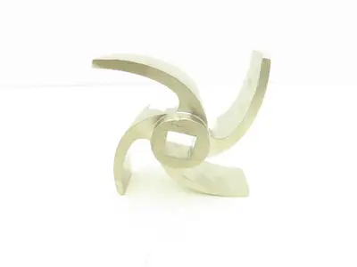 316L Stainless Centrifugal Pump Impeller 4-Blade 1"Square Bore 8"OD IM-328