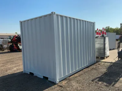 New 12’ Job Site Storage Container, 12’x87-1/2”x98-1/2” tall overall, Swing Doors on One End with 7’...
