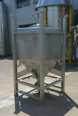 SPC9196  Tank 225 gallon Schafer Container Systems liquid tote, Stainless Steel