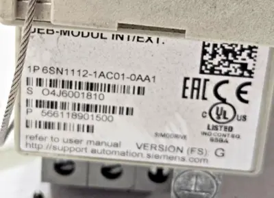 SIEMENS 6SN1112-1AC01-0AA1 6SN11121AC010AA1 MONITORING MODULE SIMODRIVE