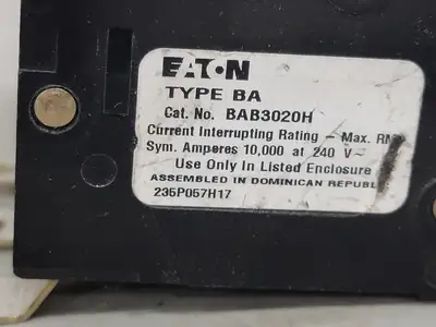 Used EATON BAB3020H Switchgears British Columbia CA | Lenmark #244484
