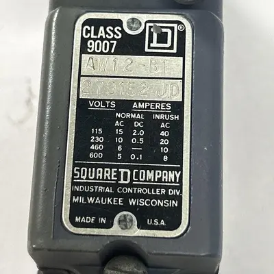 Used SQUARE D 9007AW12 Relays & Switches Ohio US | Surplus Asset Holdings #1553668