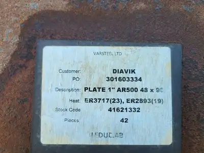 1" Steel Plate AR500, 4x8 ft