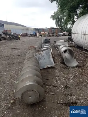 USED Asdor Limited 27"x 36' Asdor Vertical Screw Conveyor, S/S