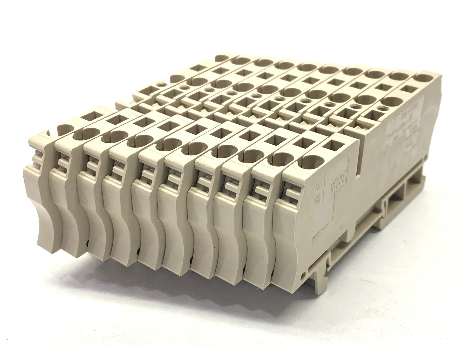 USED WEIDMÜLLER TERMINAL BLOCK DARK BEIGE 32A 800V ZDU 4/3AN LOT OF 10