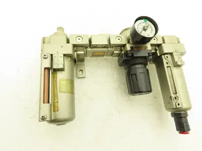 SMC AR3000-03-R Pneumatic Air Filter Regulator Check Valve Lubricator Assembly