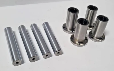 Lot of 4 LM25UU Linear Motion 25mm Ball Bearing Long Shaft Flange Bushing