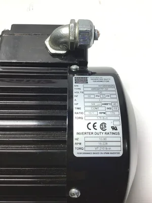 Bodine 48R6BFPP-5H Inverter Duty Gearmotor 3PH 3/4HP 10:1 Ratio