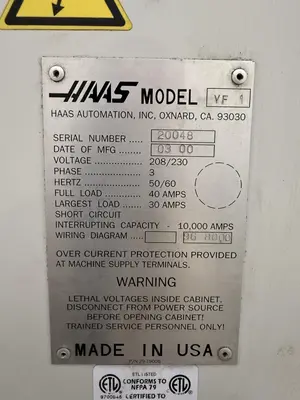 USED HAAS VF–1