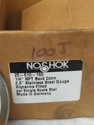 New | in-Stock NOSHOK 25-510-160 Universal Pressure Meters Ohio US | Surplus Asset Holdings #1240223