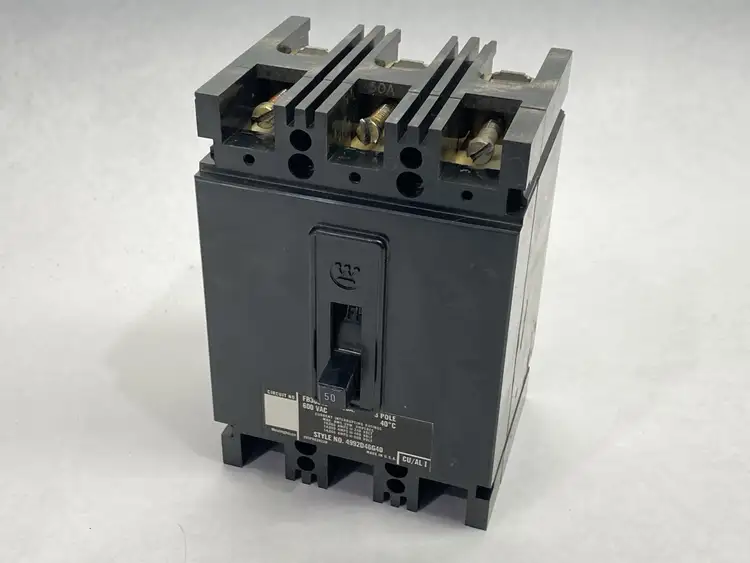Used WESTINGHOUSE MOLDED CASE CIRCUIT BREAKER 3P 50A 600VAC 4992D46G40 Circuit Breakers Michigan US | Maverick Industrial Sales #1089285