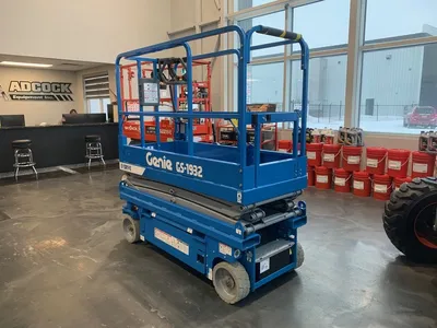 New | in-Stock 2025 GENIE GS-1932 E-DRIVE ELECTRIC SCISSOR LIFT Scissor Lifters Alberta CA | Adcock Equipment #1417625