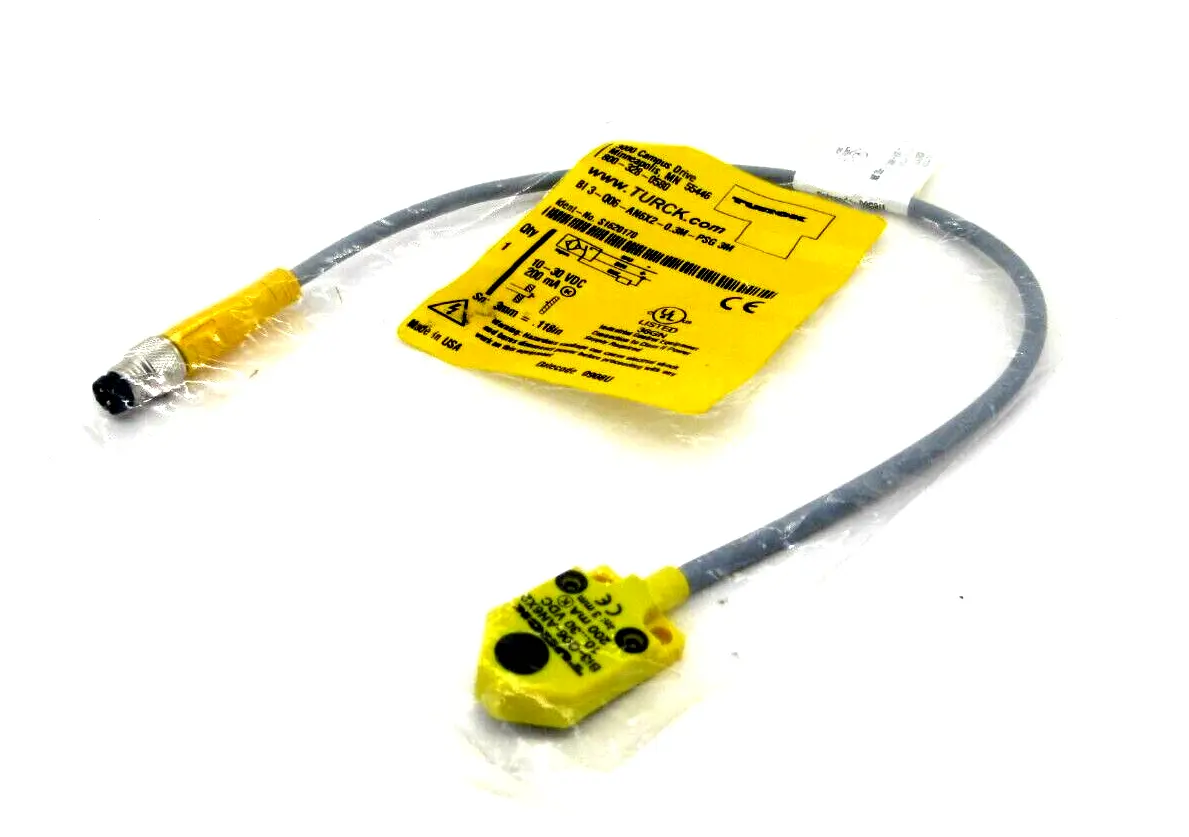 NEW TURCK BI 3-Q06-AN6X2-0.3M-PSG 3M SENSOR S1620170 BI3Q06AN6X203MPSG3M