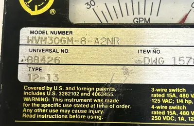 New | in-Stock UNIVERSAL FLOW MONITORS WVM30GM-8-A2NR Indicators Ohio US | Surplus Asset Holdings #1246546