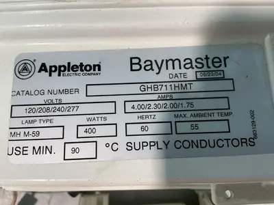 Used 2004 APPLETON GHB11HMT Light Source Equipment Ohio US | HGR 24 #1478145