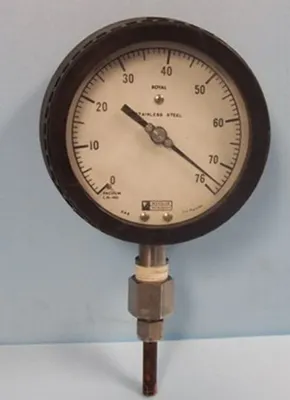 QTY. 1. ROYAL VACUUM GAUGE 0-76 VACUUM CM-HG AA4 1...