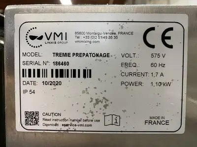USED 2020 VMI (LINXIS GROUP) TREMIE PREPATRONAGE