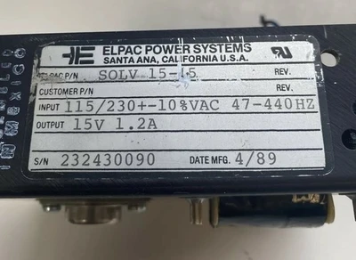 USED Elpac Power Systems SOLV 15-24 W/OVP