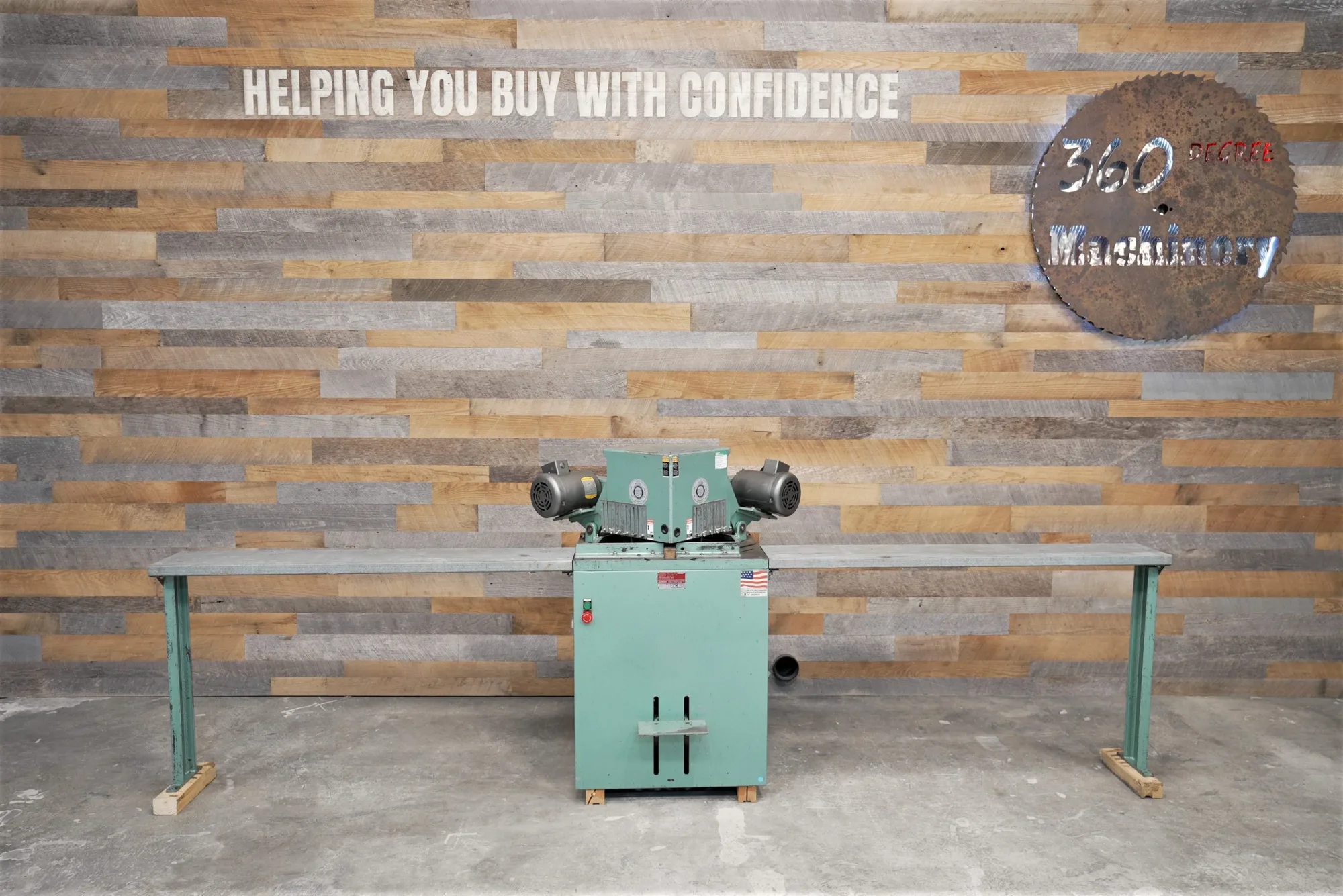 CTD D45 Double Miter Saw W/Infeed/Outfeed Tables