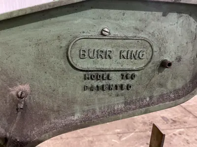 BURR KING MODEL #760 BELT SANDER & CENTRAL MACHINERY MODEL #1024 DOUBLE END GRINDER ON COMMON BASE: YOBRO #24820