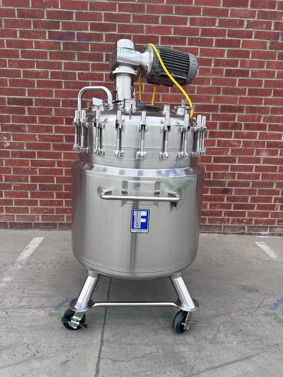 Used FELDMEIER 400 LITER STAINLESS STEEL JACKETED REACTOR 100 PSI/FV W/ 3 HP MOTOR Jacketed Tanks | Equipment Lab #486763