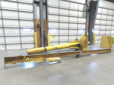 1/4 Ton 500 Lb Free Standing Jib Crane 20' Span 12' Height Under Beam