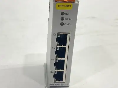 Used Beckhoff EtherCAT Terminal 4-Port Ethernet Switch Communication Interface PLC Ethernet Equipment Michigan US | Maverick Industrial Sales #1391722