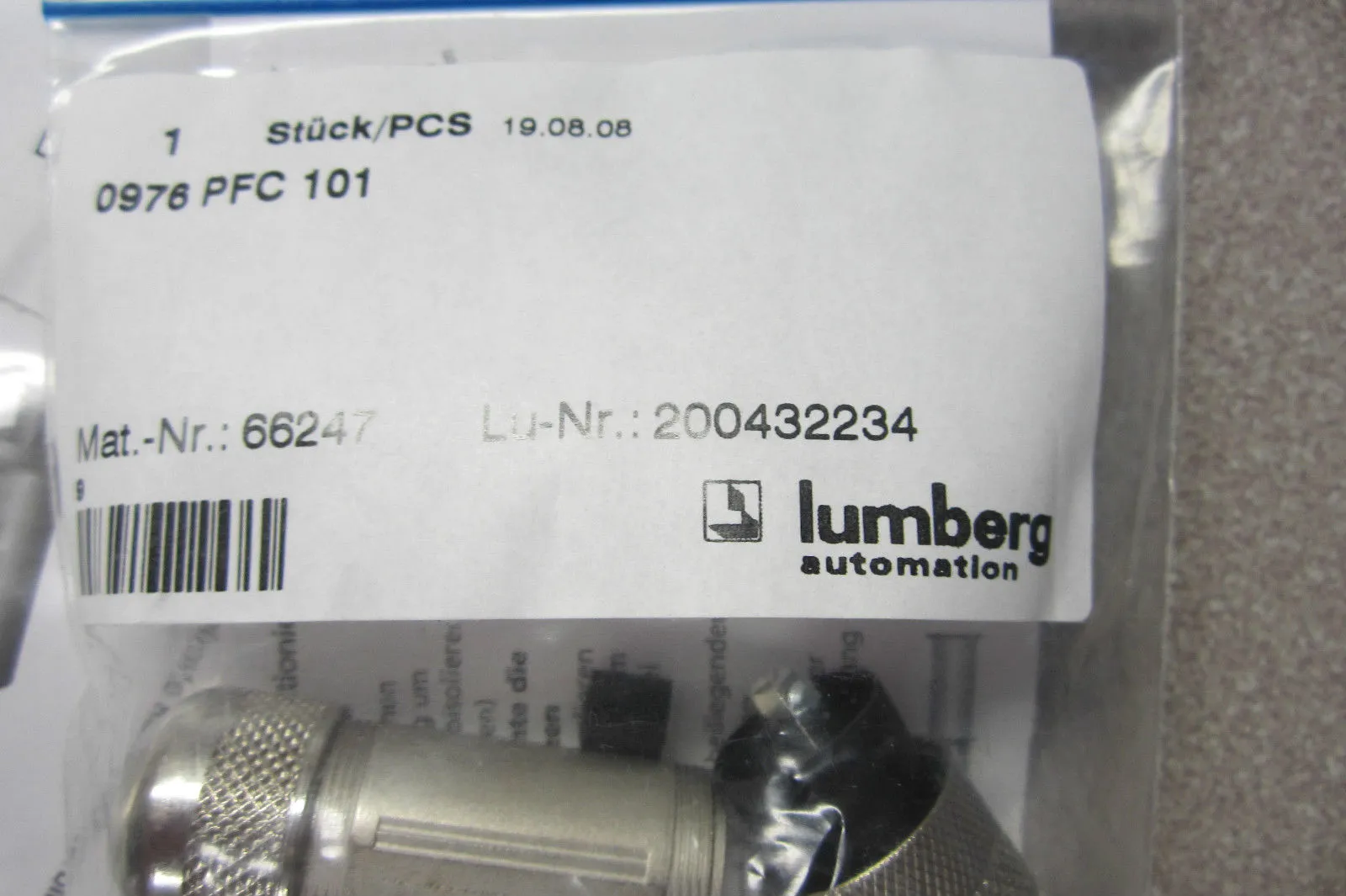 3 NEW LUMBERG 0976 PFC 101 CONNECTOR 0976PFC101
