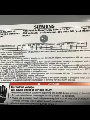 USED SIEMENS HNF361 VBII