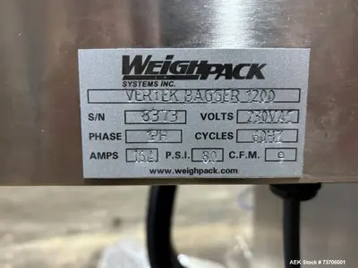 Used WEIGHPACK SYSTEMS VERTEK 1200 Vertical Form Fill Sealing Machines (VFFS) Illinois US | Aaron Equipment #1365981