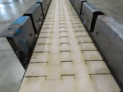 New London Engineering 7.5"x 5' 6" Plastic Tabletop Belt Conveyor 30 FPM 460V