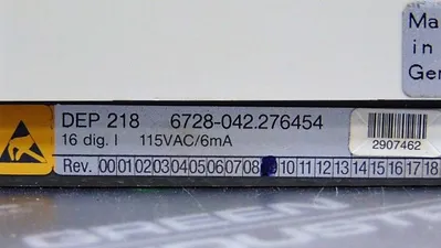 AEG Modicon DEP 218 Discrete Input Module 6728-042.276454 Rev. 09 Used