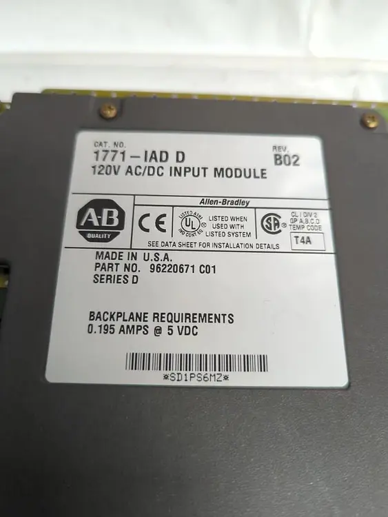 Used ALLEN-BRADLEY 1771-IAD D PLC Input & Output | Surplus Asset Holdings #1218890