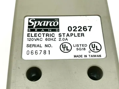 02267 | Sparco  Electric Stapler 120VAC 2A - Used