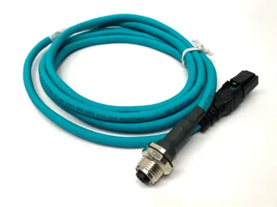 New | in-Stock Turck Double End Ethernet Cordset RJ45 Male M12 Female U-17238 Cable & Wire Michigan US | Maverick Industrial Sales #1391310